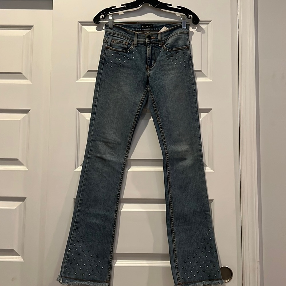 BEBE Rhinestone Jeans